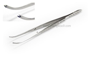 [KASCO] 50-2010-1 아이리스 티슈 포셉 하프 커브 (Iris Tissue Forcep Half Curved)