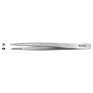 MH6-148 BONNEY Tissue Forceps, 7&quot;(17.8cm), 1X2 teeth, serrated tips
