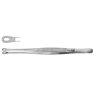 MH6-214 SINGLEY Tissue Forceps, 9&quot;(22.9cm), fenestrated serrated jaws