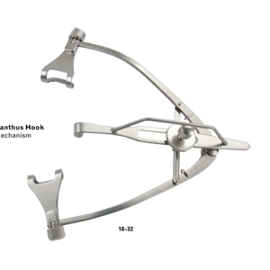 18-32 GUYTON-PARK Eye Speculum, with Suture Posts &amp; Canthus Hook