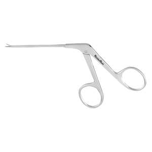MH19-2081 Micro Ear Forceps, Alligator Type, 3-1/4&quot;(8.3cm) shaft, serrated jaws, 0.6mm wide